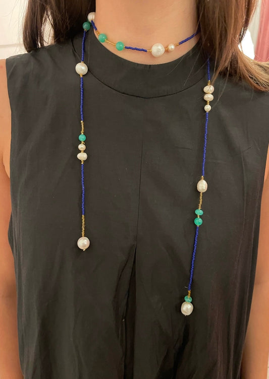 KALINKA necklace (blue/green)